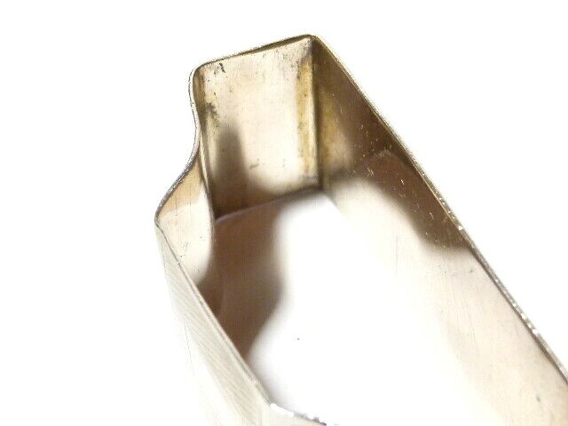1945 Solid Silver Asymmetrical Napkin Ring Vacant Cartouche in Fitted Case