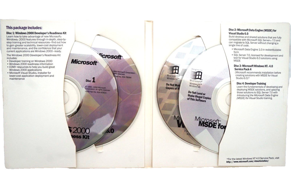 Microsoft Visual Studio Enterprise 6.0 6 Windows 95 ~ 11 Retail / 10 CD's KEY #4