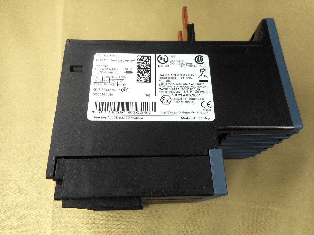 SIEMENS 3RB3036-1UB0 overload relay (NIB)