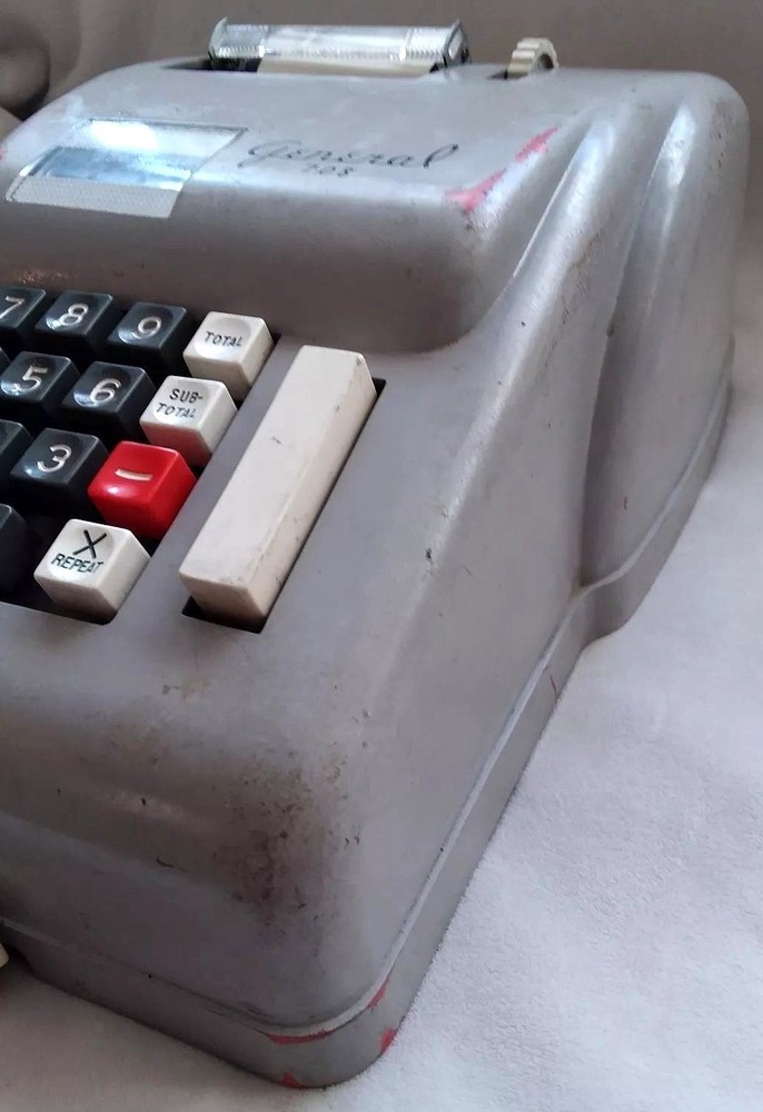 Vintage GENERAL GILBERT CORP. Model 708 Electric Adding Machine Made USA