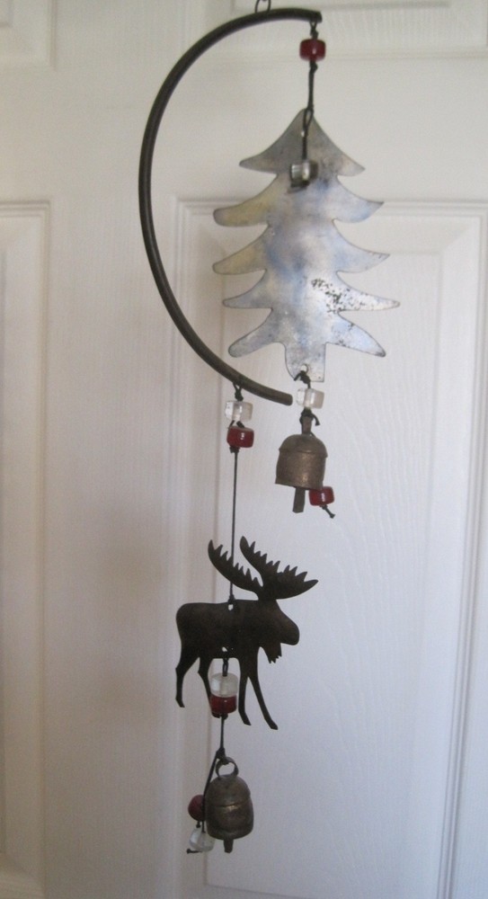 Wind Chime Mobile Moose & Pine Tree Mountain Theme Nice Design Soft Sound