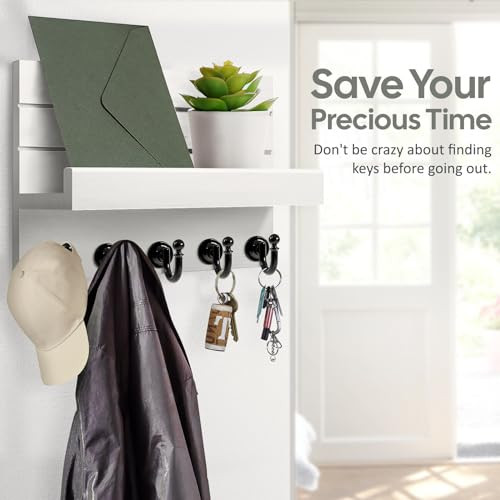 Key Holder for Wall: Easy Installation Mail Organizer Wall Mount Hanging Key