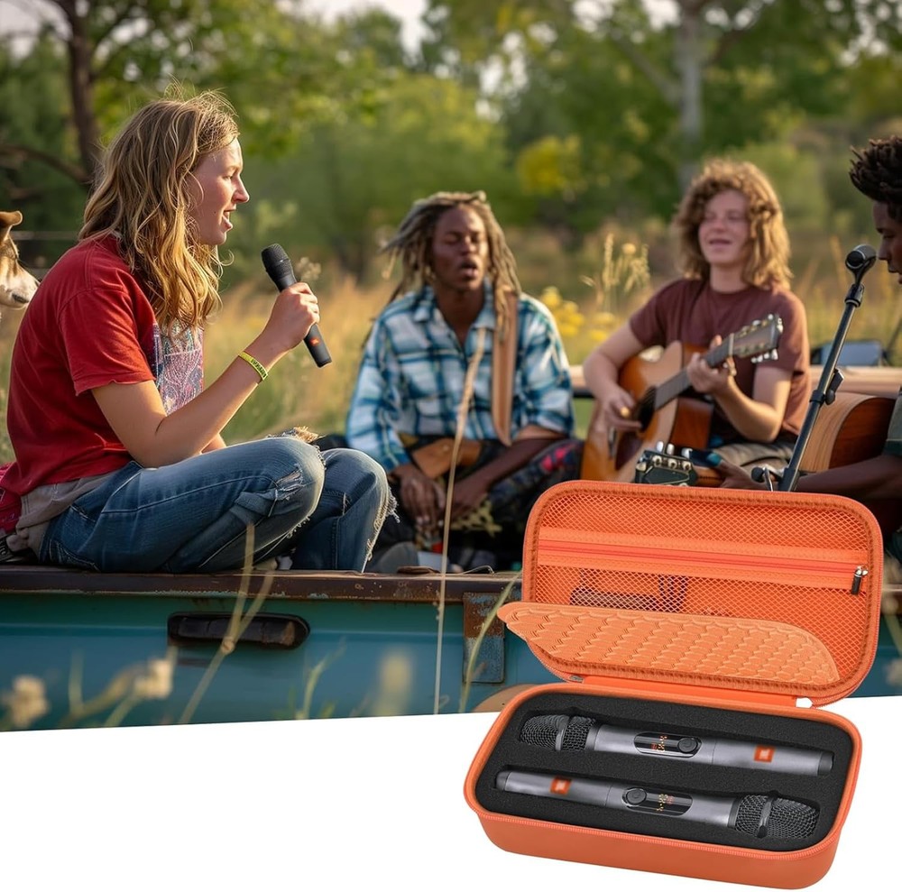 JBL Wireless Two Microphone System with Dual-Channel Receiver. Orange(Box Only)