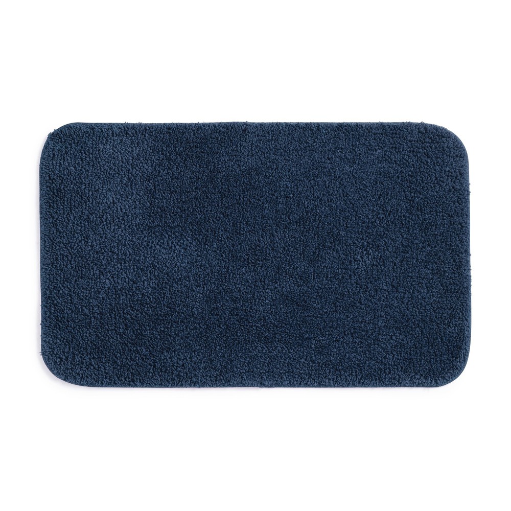 Mainstays Basic Polyester Bath Rug, Blue Cove, 20" x 32"