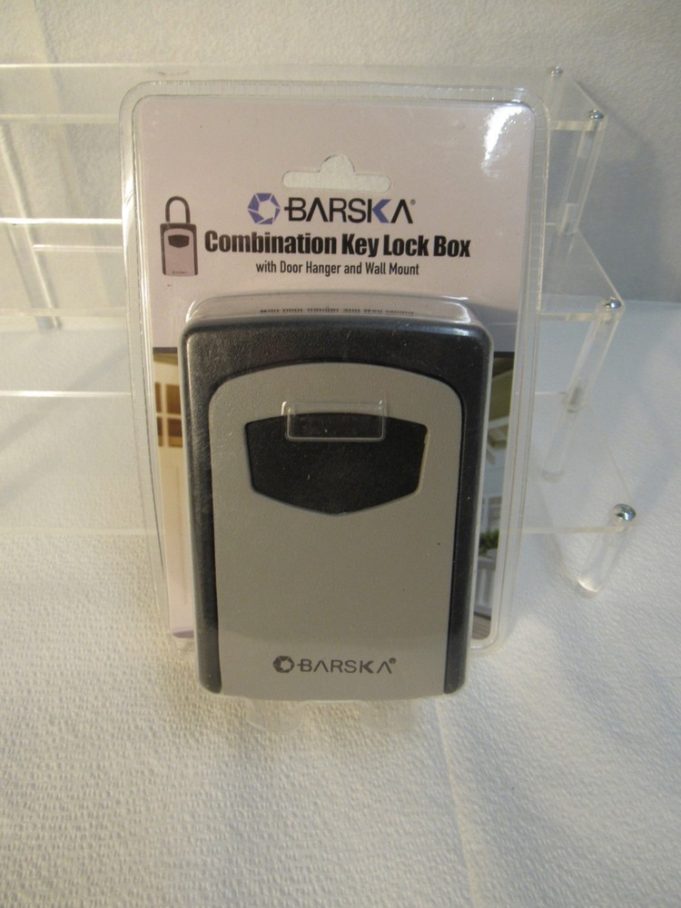 Barska Security Key Safe Combination Lock Box with Door Hanger & Wall Mount
