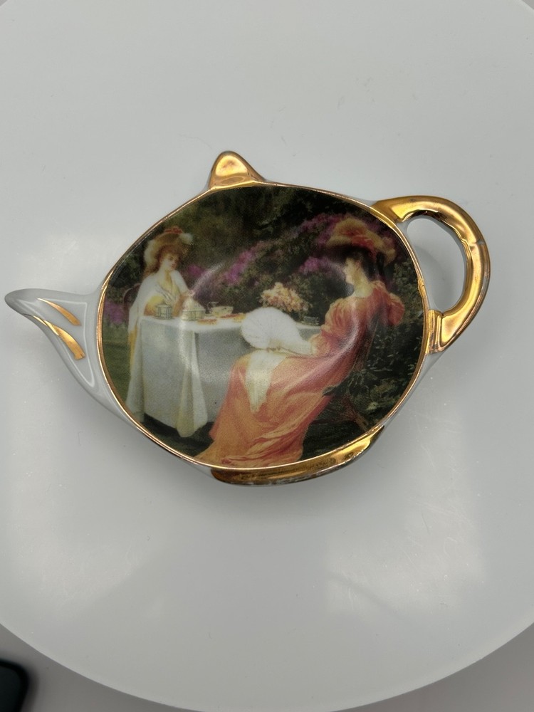 Victorian Porcelain Tea Bag Tidy