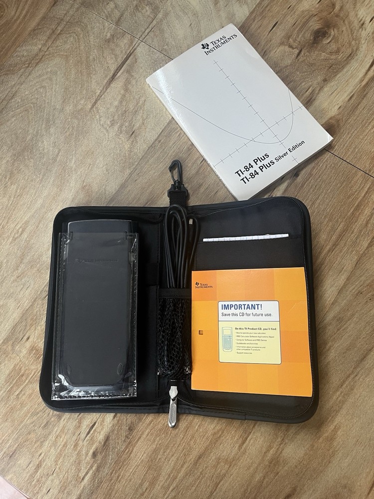 TI-84 Plus Texas Instruments Calculator w/ Case, Manual, CD