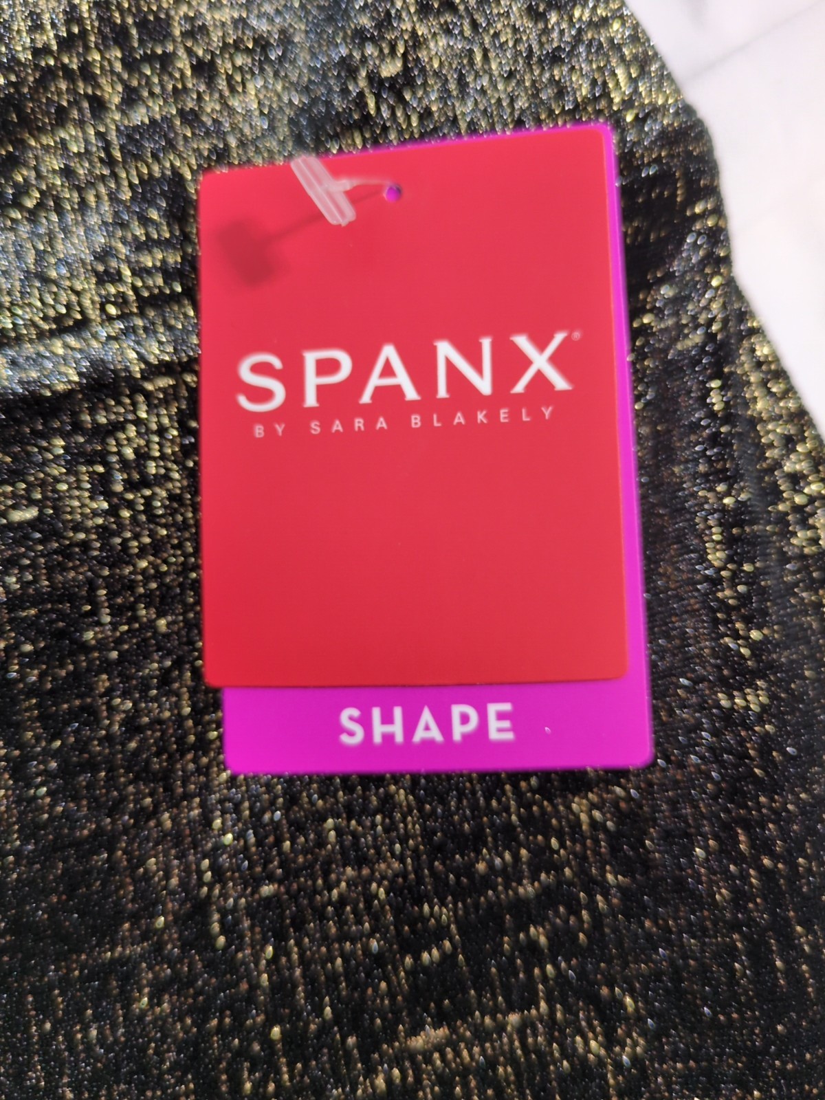 Spanx Black and Gold Velvet Leggings Size Small New with Tags