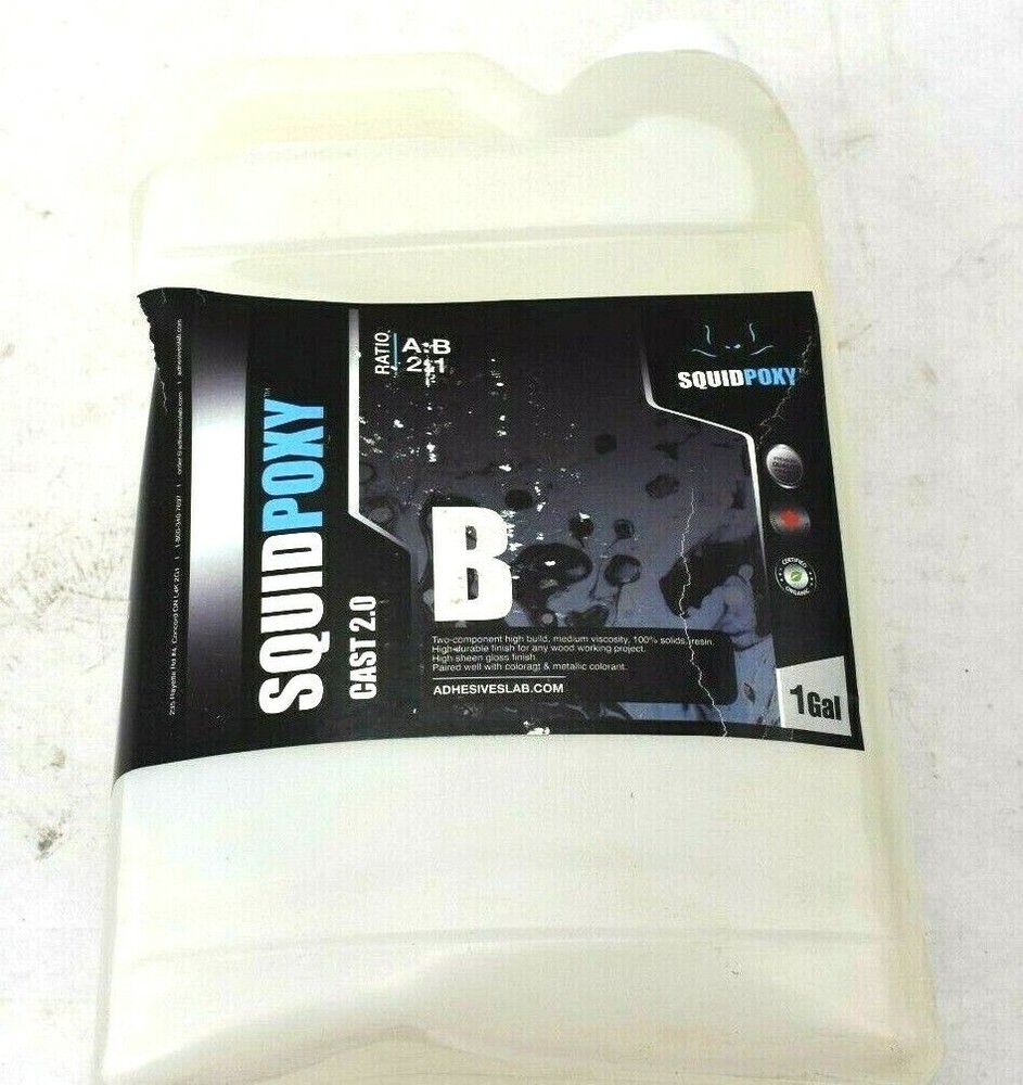 SquidPoxy B Cast 2.0 Two Component High Build Medium Viscosity 1 Gallon