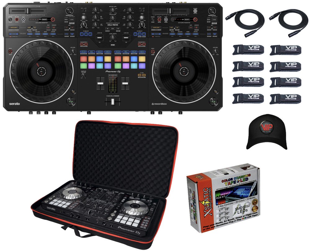 Pioneer DDJ-REV5 DJ Scratch-Style 2-Channel Controller + ProX XB-DJCL Hard Case
