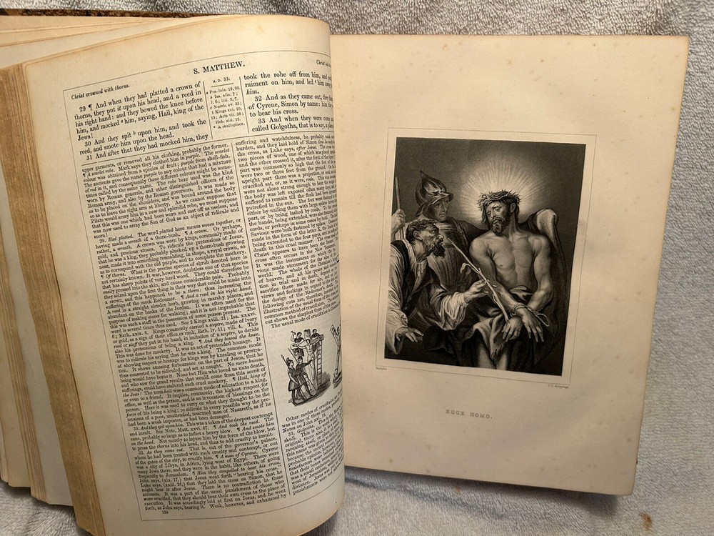 1870 Book Explanatory & Practical Notes On New Testament Vol I Barnes Engravings