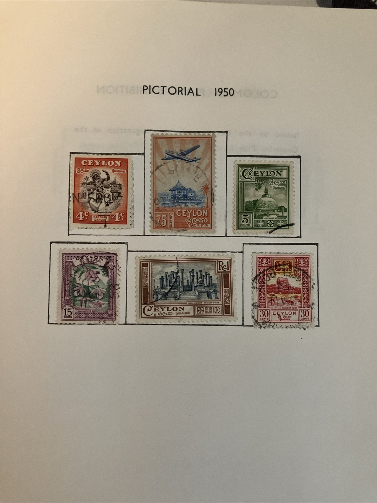 Illustrated Ceylon 1935-1963 Stamp Album Part II 46 Pages Mint Mounted Complete