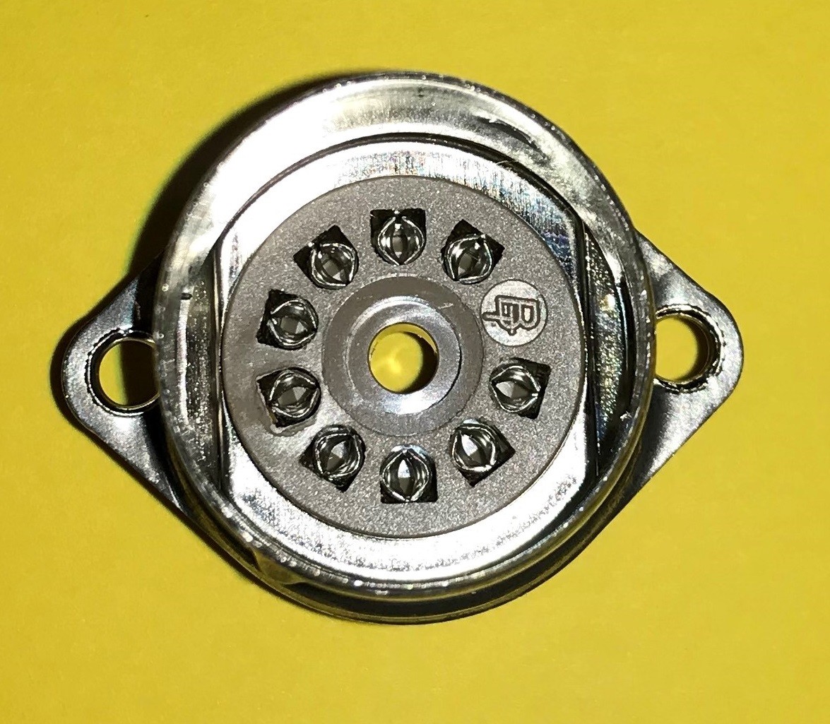 NEW BELTON 9 pin 12AX7 tube shield micalex socket top mount fits Fender & others