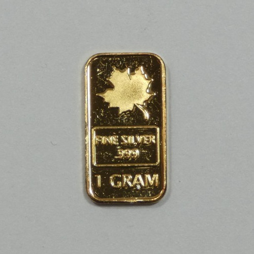 Lot of TEN - 1 Gram .999 Fine Silver Maple Leaf Bars - 10g Total