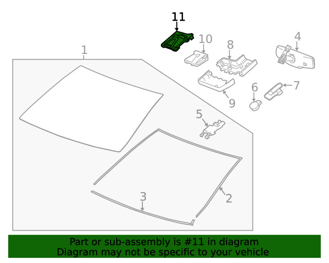 Genuine GM Front Park Assist Camera Bracket 23509377