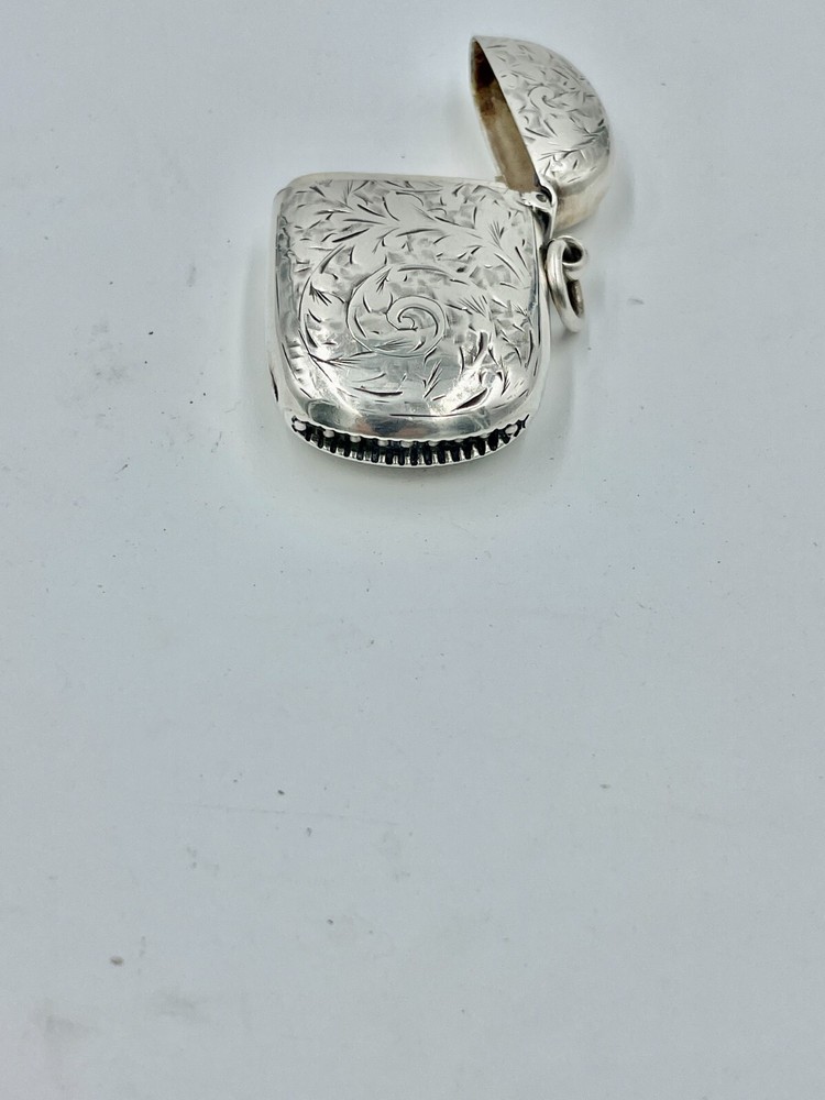 Antique Sterling Match Safe Vesta Case
