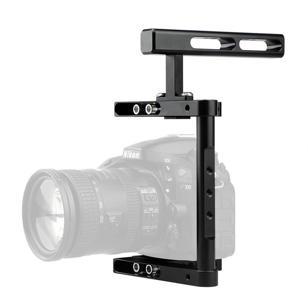 CAMVATE Basic Camera Cage Rig with Top Handle Universal Use - 1897 Black