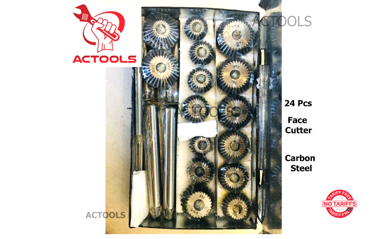 NEW Valve Seat And Carbon Steel Face Cutter Set  21 Pcs With Metal Box ACTOOLS