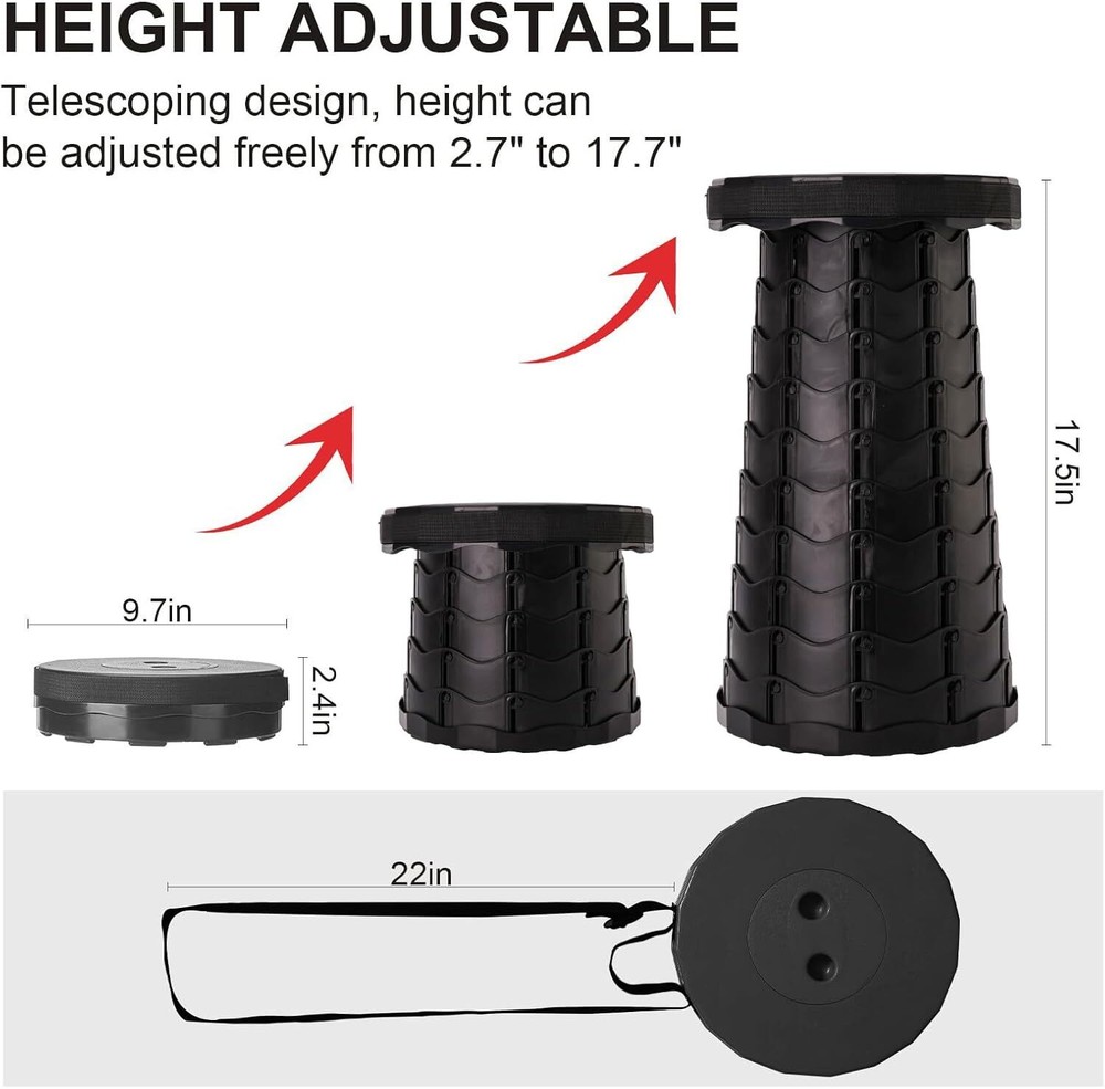 Upgraded Foldable Stool Thickened, Portable Collapsible Stool Retractable Stool