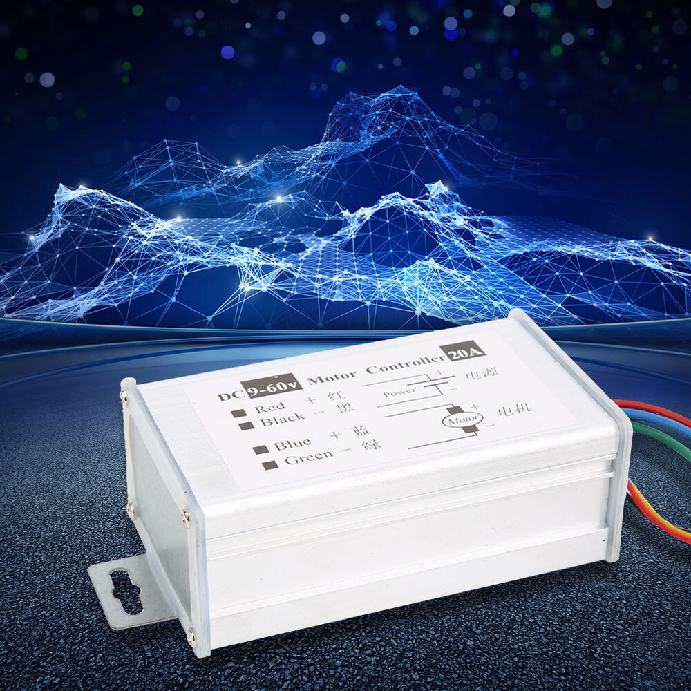 Motor Speed Controller Switch Potentiometer PWM VariableSpeed 20A 9V12V24V48V60V