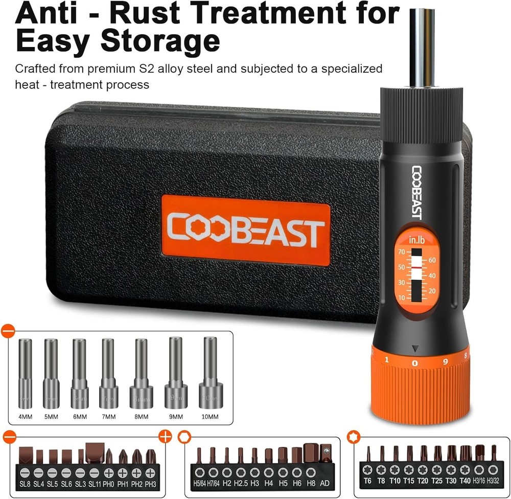 Precision Torque Wrench 10-70 In-lb with Case