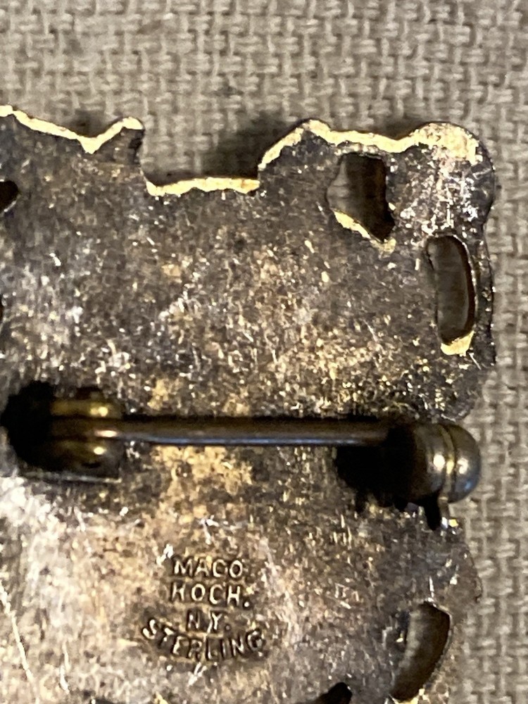 WWII US Navy Sterling Seabees Sea Bees CB DI DUI Pinback