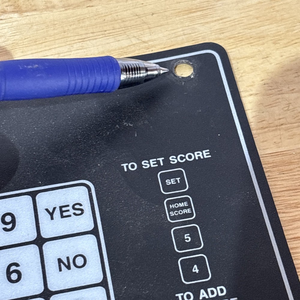 Nevco Scoreboard Controller Operator Wrestling ? Button Overlay Model 222-2583