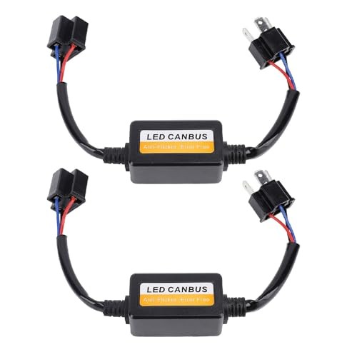 2pcs H4 LED CANbus Decoder DC 9 to 16V Plug and Play Anti Flickering LED
