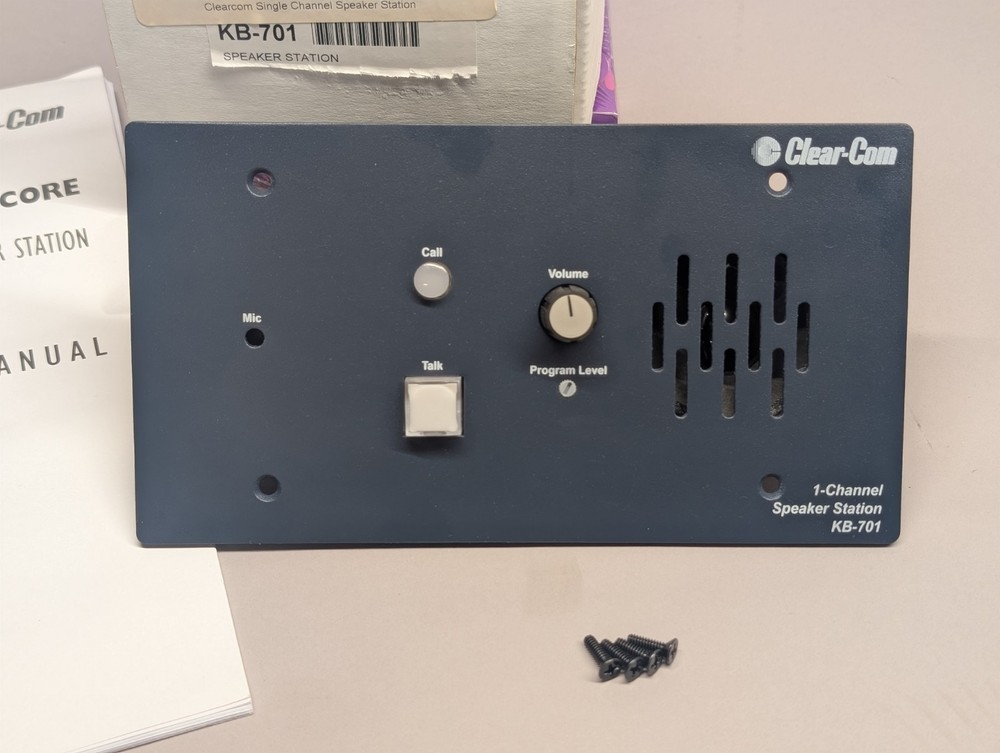 Clear-Com KB-701 Single Channel Remote Speaker Station (Open Box)