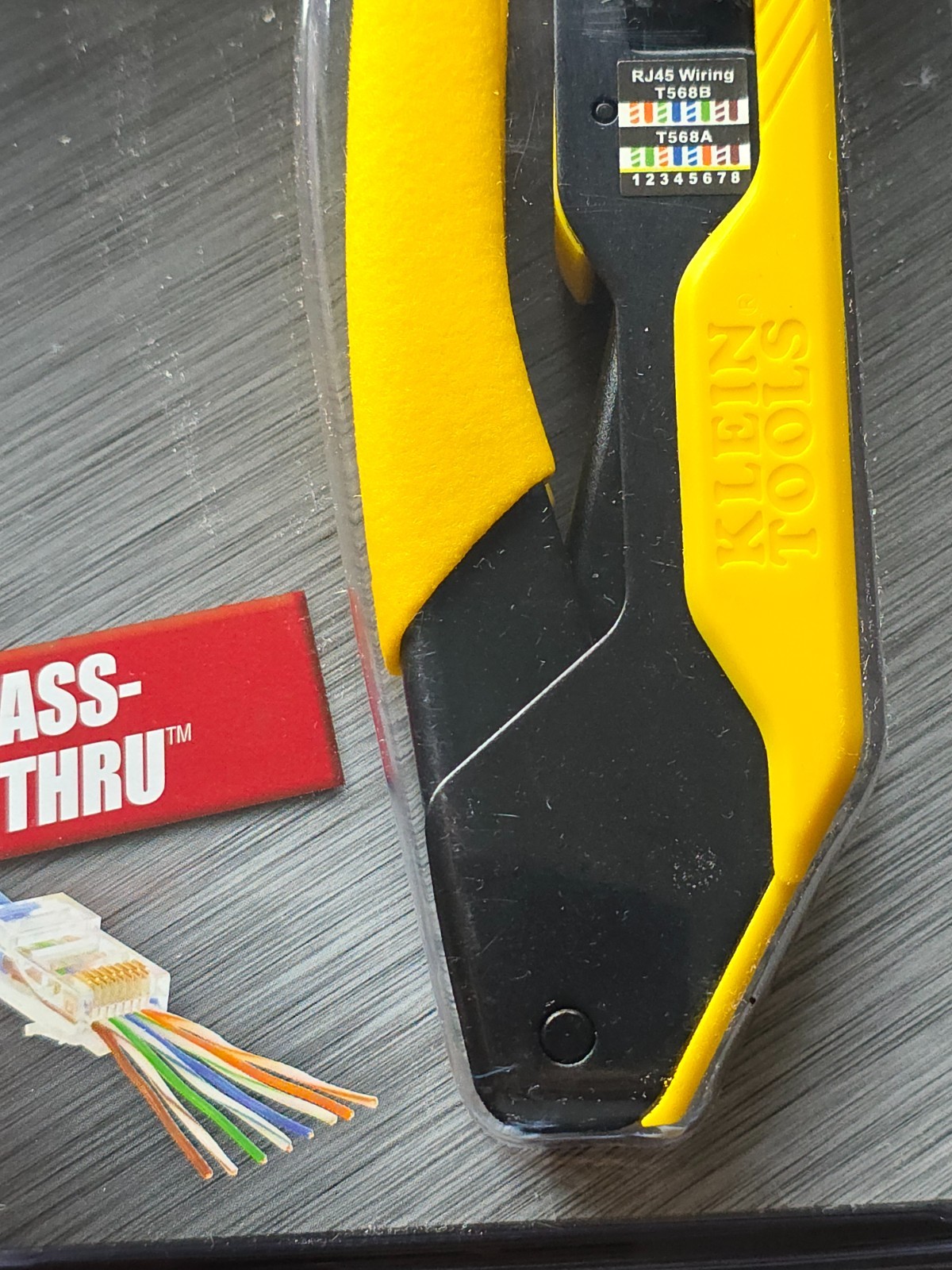 Klein Tools VDV226-005 Compact Pass-Thru Crimper + RJ45 CAT6 50 Pcs Data Plugs