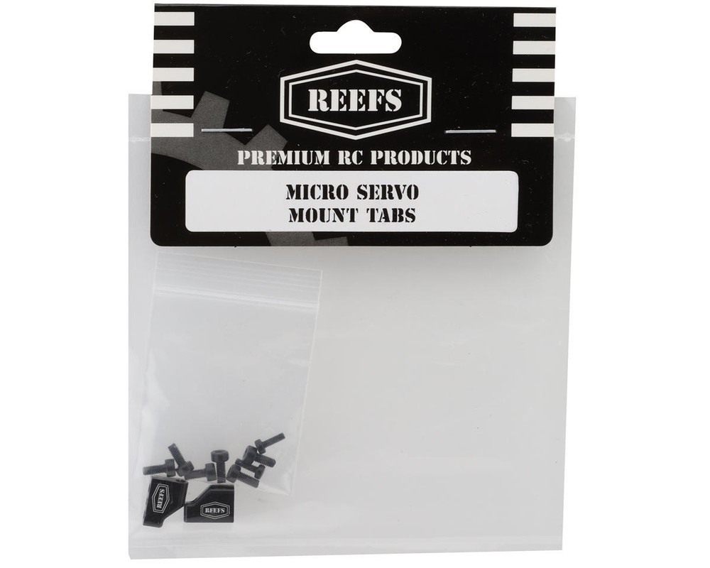 Reefs RC Micro Servo Mounting Tabs (Black) (2) [SEHREEFS210]
