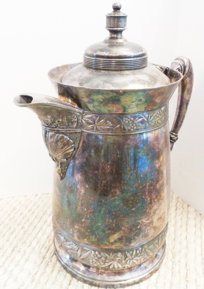 Simpson Hall Miller Silver Plated Water Pitcher Jug #387
