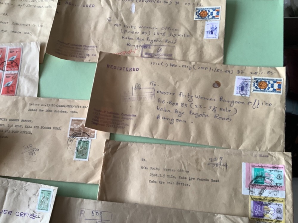 Burma postal covers 9 items Ref A1845
