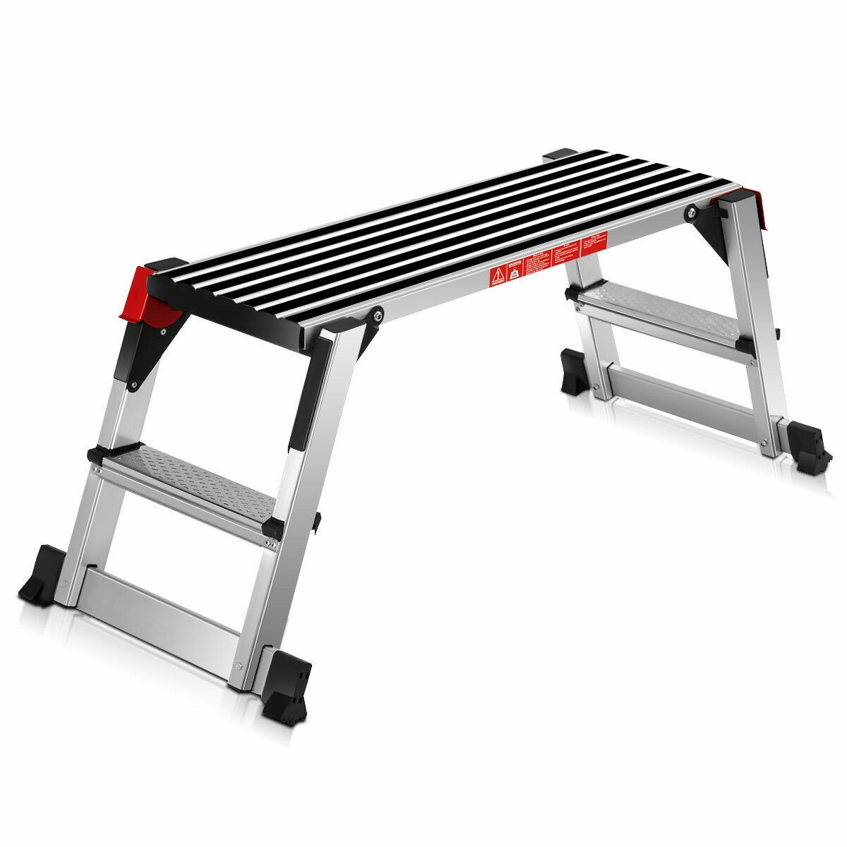 IRONMAX 330lbs Aluminum Folding Work Bench Drywall Ladder Step Stool Non-slip