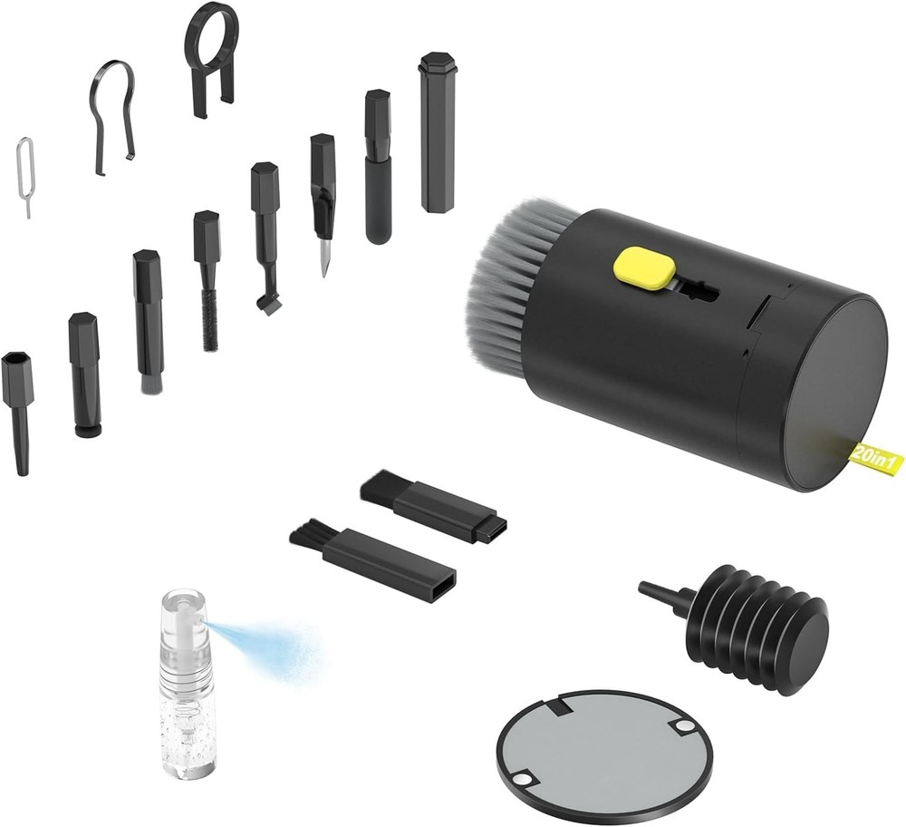 Keyboard Cleaner Kit, Electronics Cleaning Kit with Retractable Big Brush, Po...
