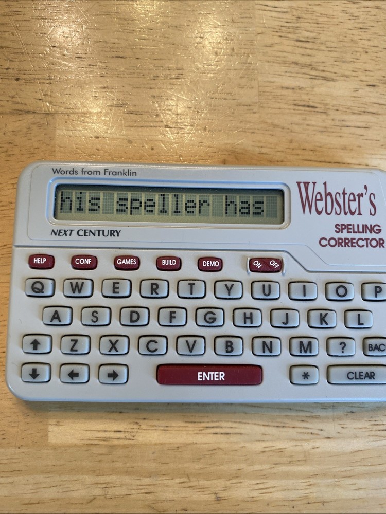 Websters 1994 Franklin Spelling Corrector Word Games NCS-101 works
