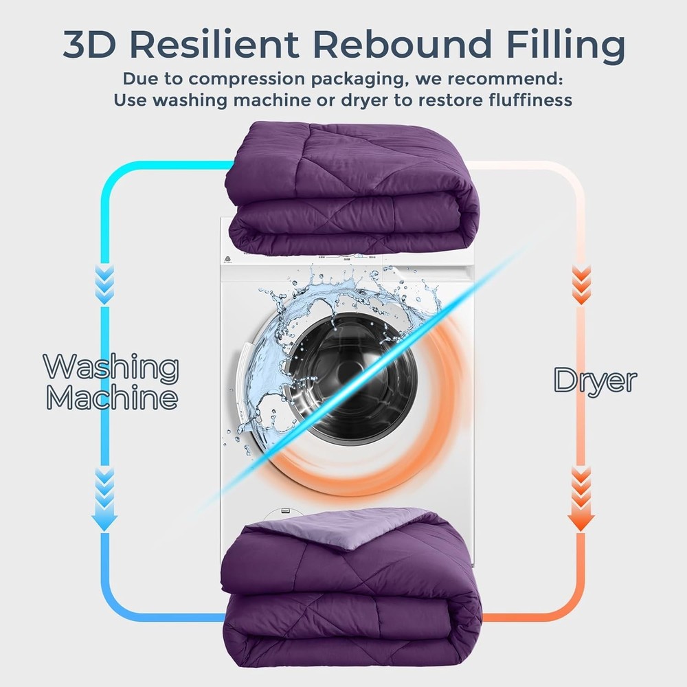 Purple & Light Queen Comforter Queen, &