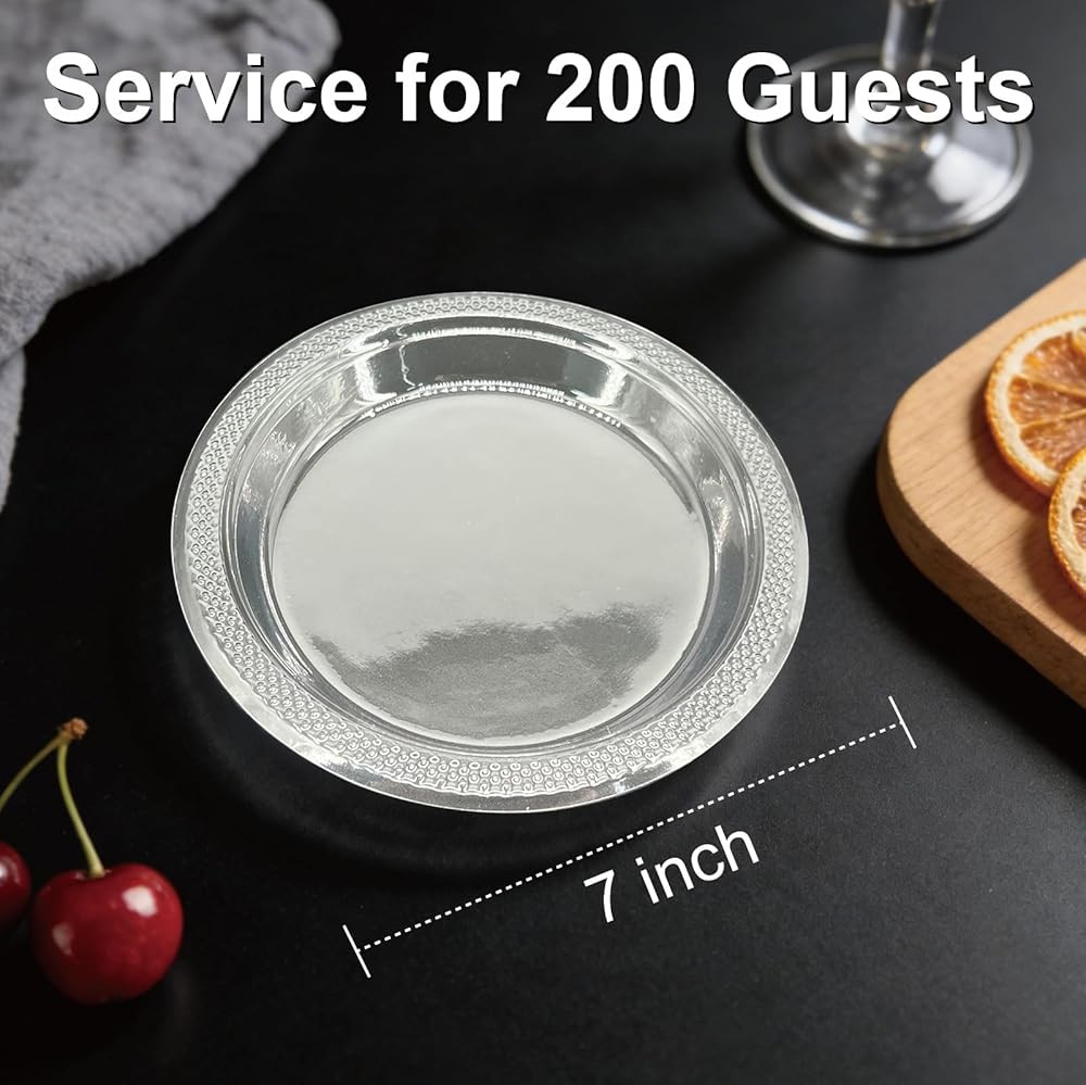 6-Inch Clear Plastic Dert Plates Disposable - Small Appetizer Desert