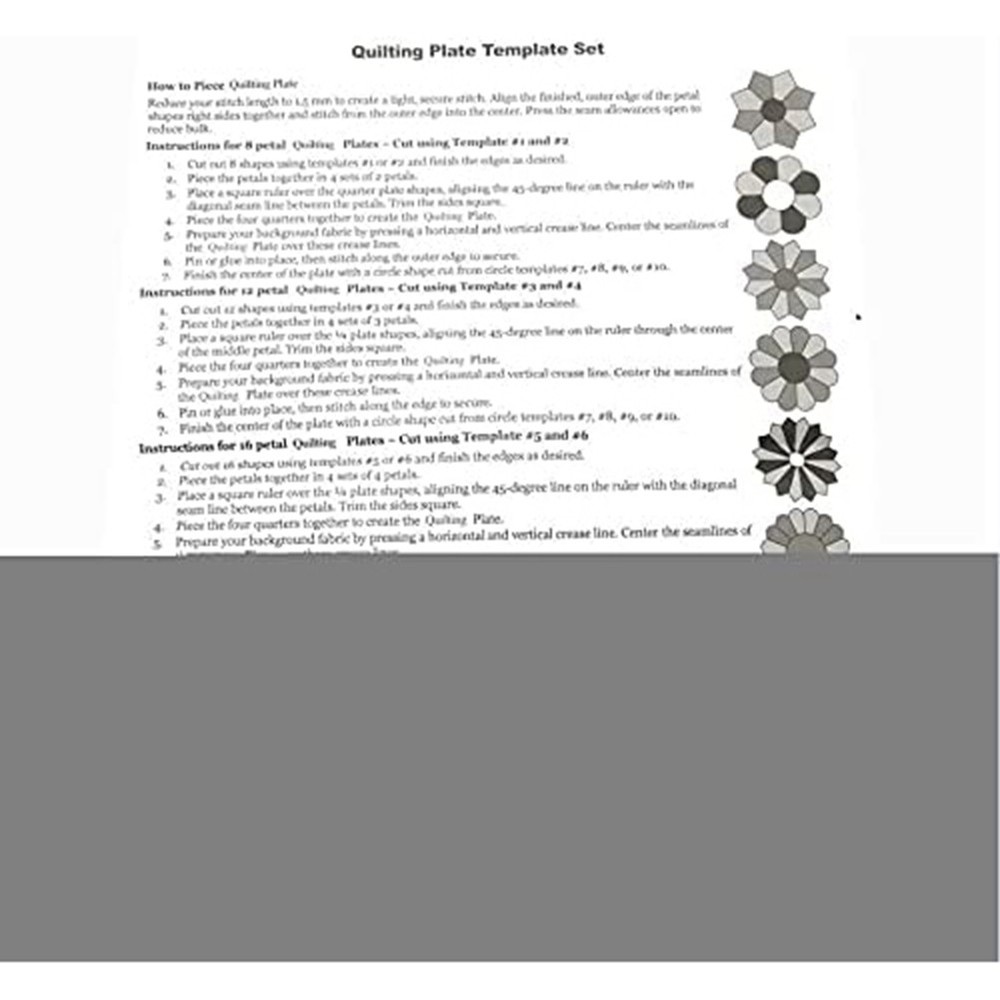 Dresden DIY Sewing Ruler Template Patchwork Tool (10 Pieces) E5R71138
