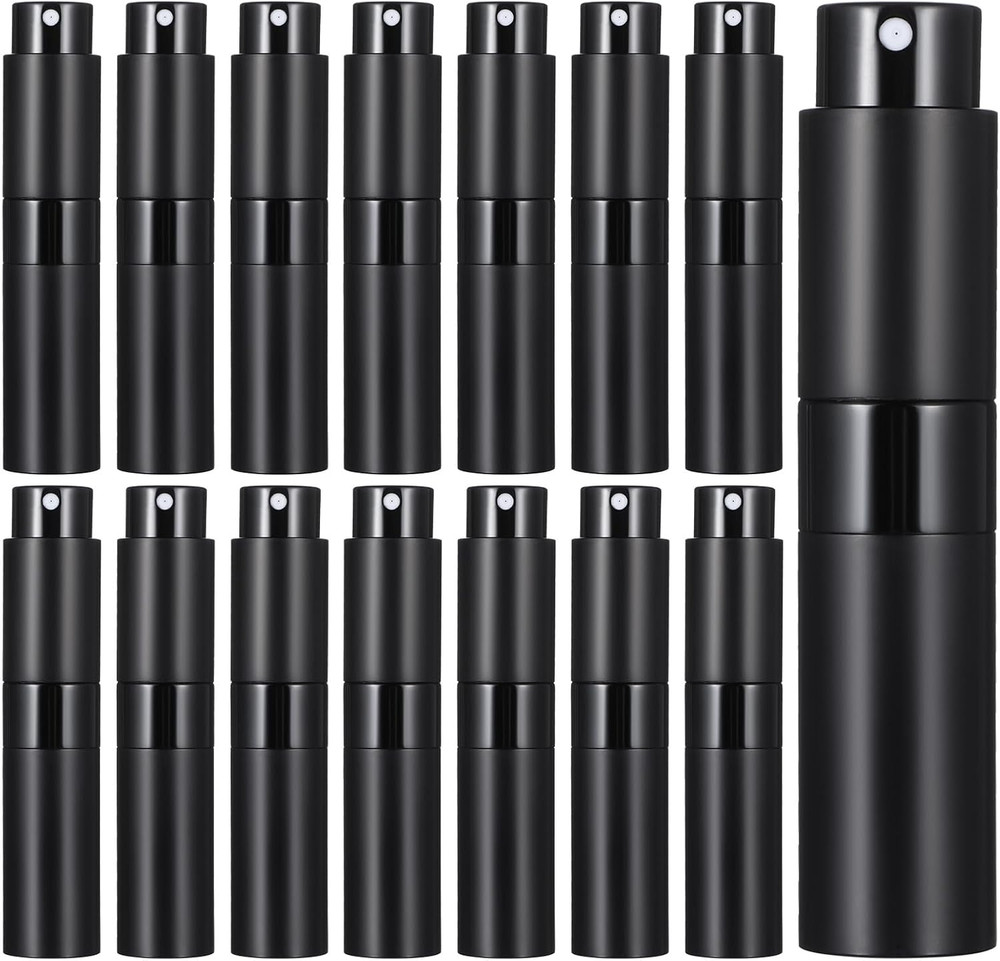 15Pcs 8ML Atomizer Perfume Spray Bottle for Travel, Refillable Perfume Bottle, E