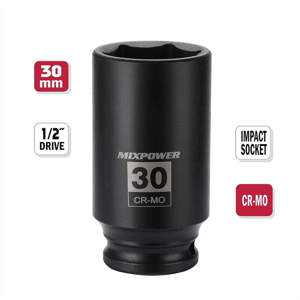 Deep Impact Socket 1 2 Inch Drive 30mm Metric