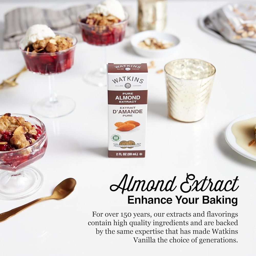 Almond Extract 2 Fl Oz - No Artificial Ingredients, Perfect for Baking