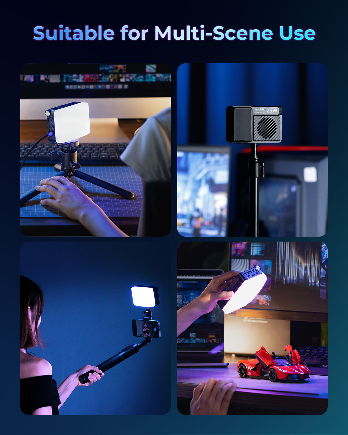 SmallRig RM 25C 40C Mini LED RGB Video Light Camera Light 2500K-10000K