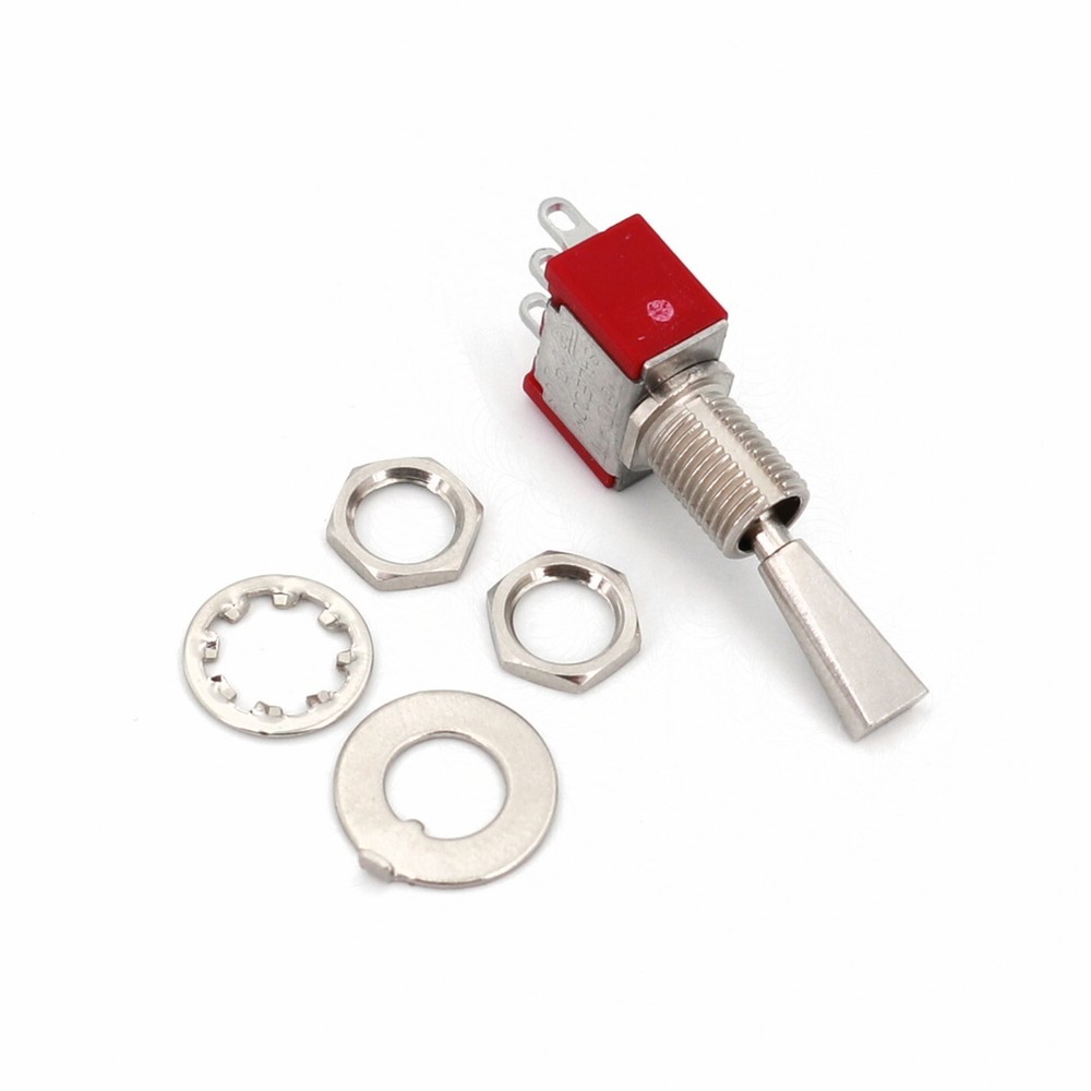 10Pcs T8014B-U Flat Handle 3Pin ON-OFF-MOM One Side Momentary Mini Toggle Switch