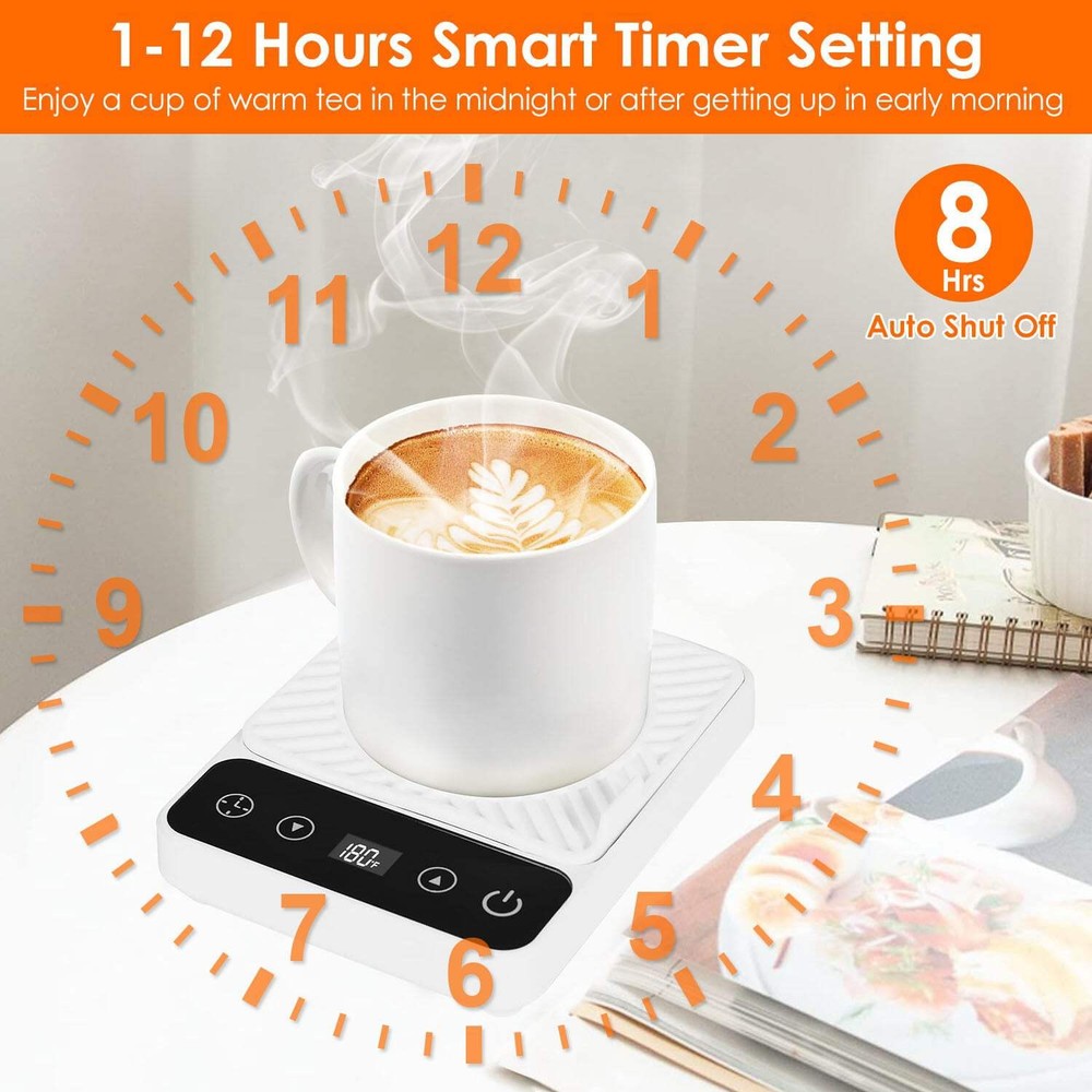 Desktop Electric Mug Warmer Auto Shut Off Timer Setting 6 Temperature Levels Cup