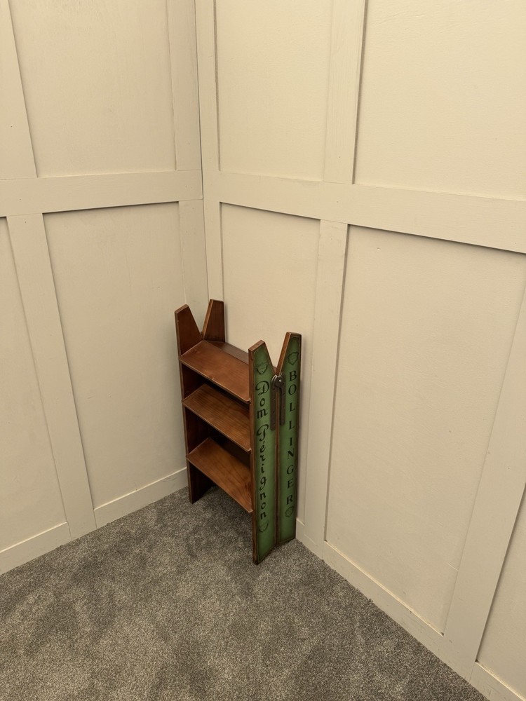 Vintage Style Pine Step Ladder Folding Kitchen Steps