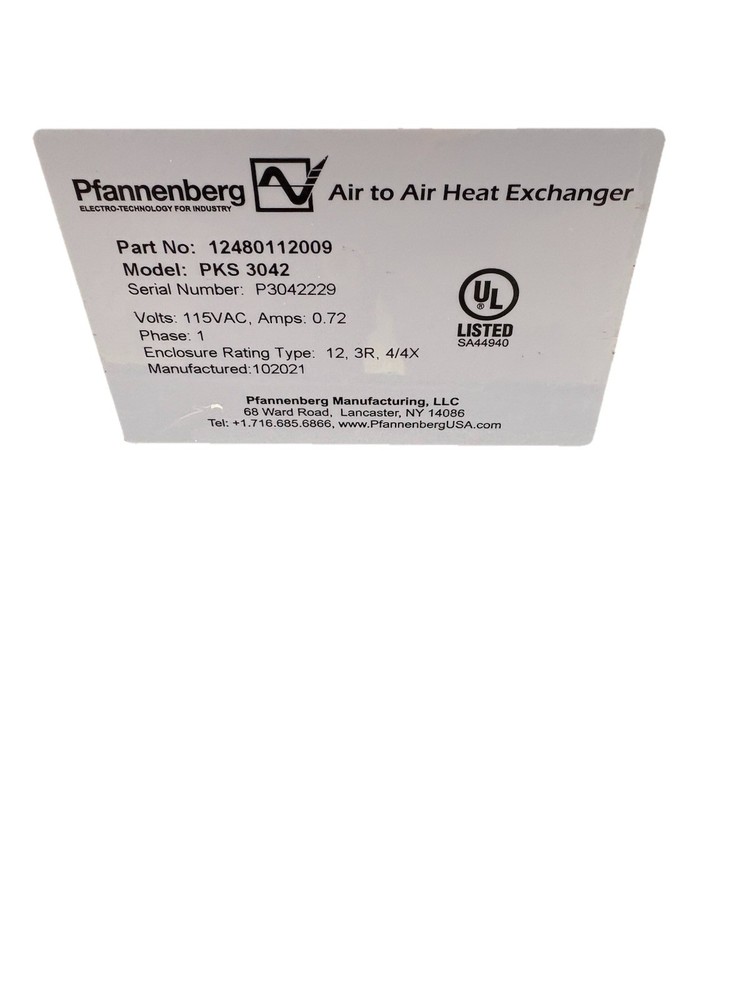 Pfannenberg ELECTRO-TECHNOLOGY FOR INDUSTRY