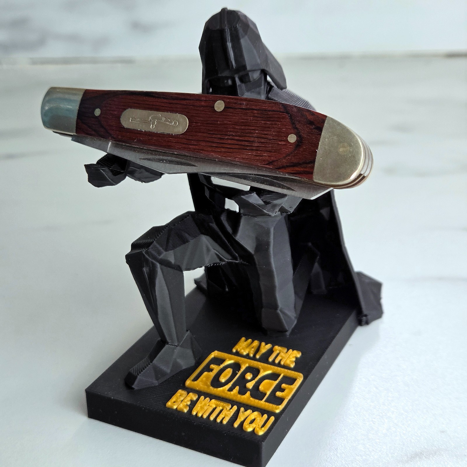 Darth Vader Pen Holder – 5 Color 3D Print | Gold “May the Force Be With You”