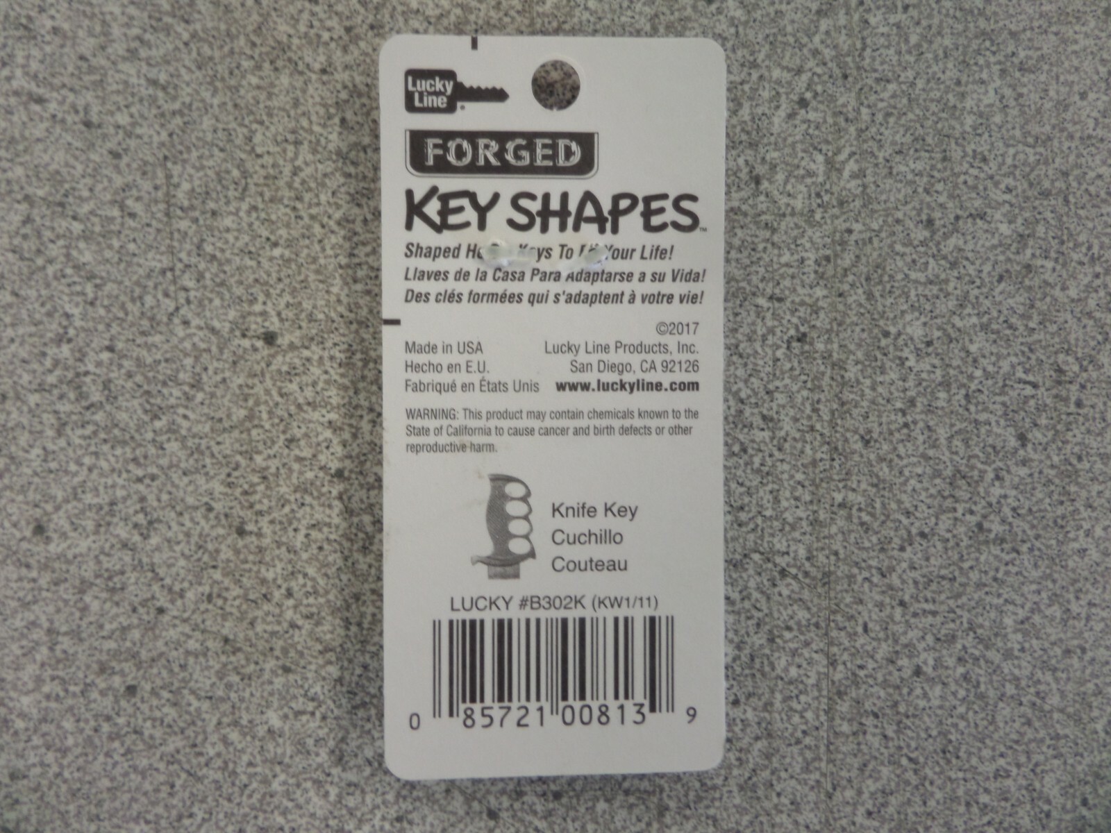 LUCKY LINE B302K KNIFE KWIKSET KW1 KEYWAY HOUSE KEY FORGED KEY SHAPES