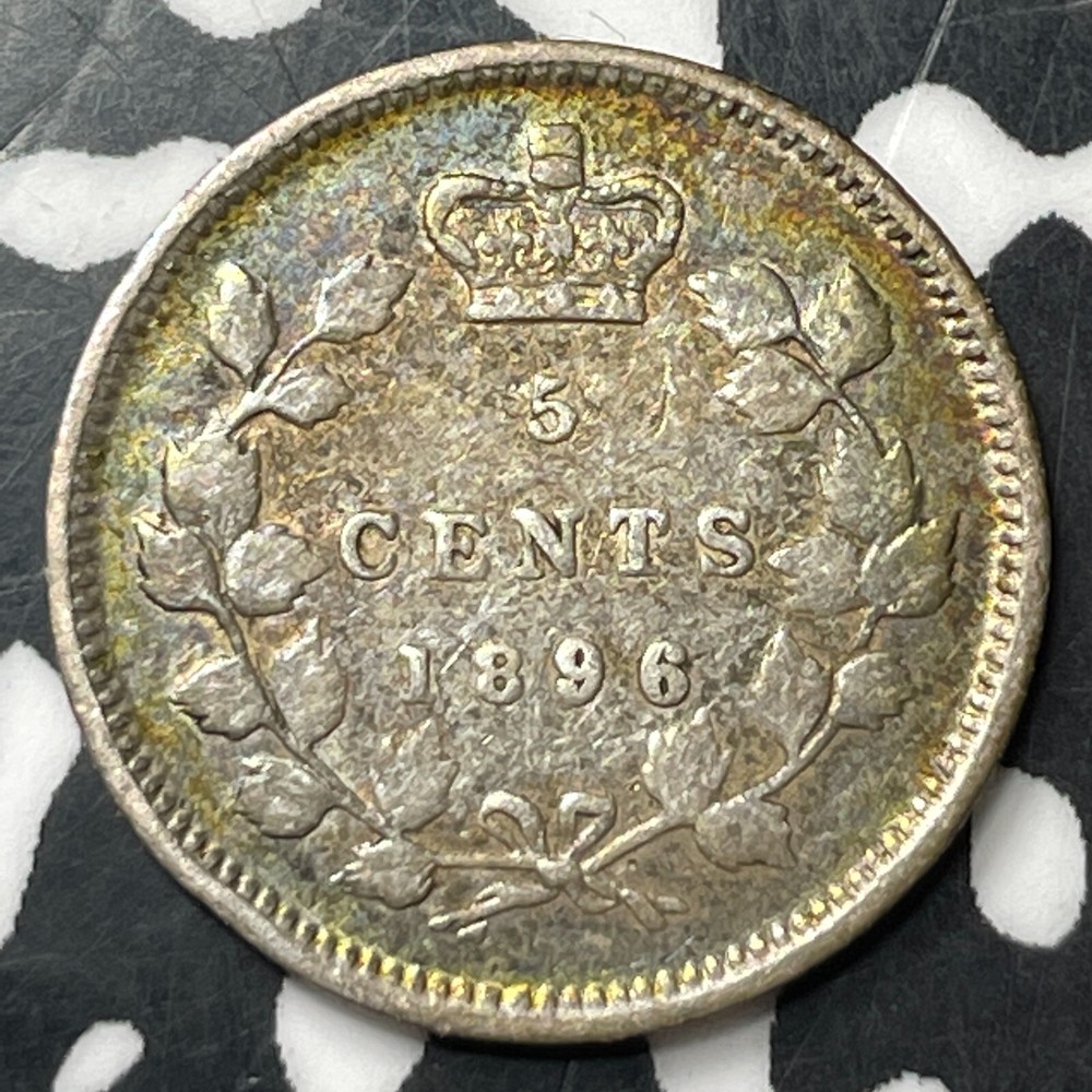 1896 Canada 5 Cents Lot#T2258 Silver! Nice!